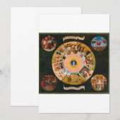 Hieronymus Bosch - de zeven doodzonnen en de F Kaart (Voorkant / Achterkant)