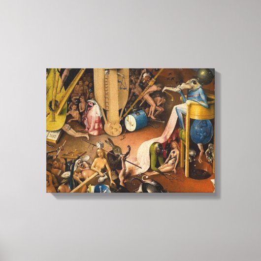 Hieronymus Bosch-The Garden of Hell Canvas Afdruk (Voorkant)