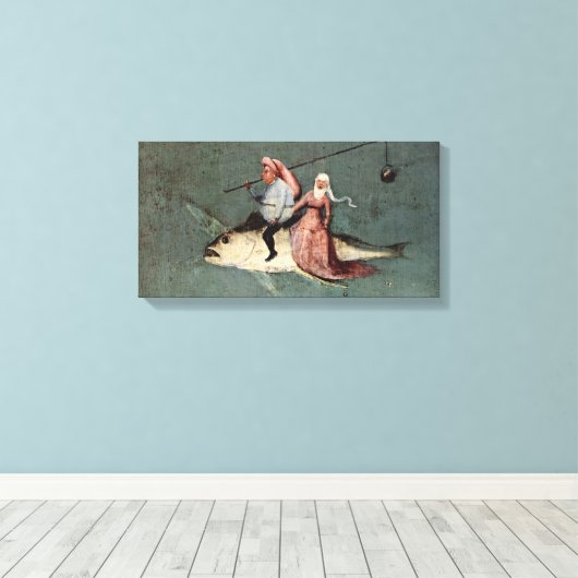Hieronymus Bosch - Verleiding van Sint Antonius Canvas Afdruk (Insitu (Houten vloer))