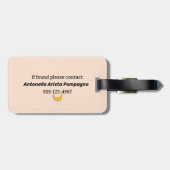 Hierophant major arcana tarot card moon bagagelabel (Achterkant horizontaal)