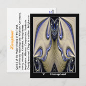 Hierophant Tarot-kaart Briefkaart (Voorkant / Achterkant)