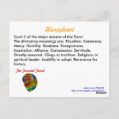 Hierophant Tarot-kaart Briefkaart (Achterkant)