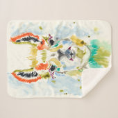 Hifi Llama - Portrait Sherpa Deken (Voorkant (horizontaal))