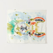 Hifi Llama - Portrait Wandkleed (Voorkant (horizontaal))