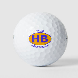 Higgins Beach Ovaal Blauw Sinaasappel Gepersonalis Golfballen