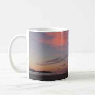 Higgins Beach Sunrise met twee roze wolken Koffiemok