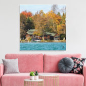 Higgins Lake huis nr. 40 Canvas Afdruk (Insitu (Woonkamer))