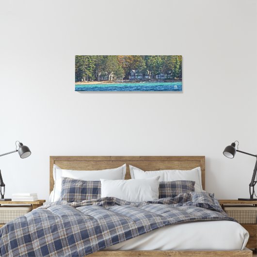 Higgins Lake huis nr. 47 Canvas Afdruk (Insitu (Slaapkamer))
