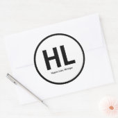 Higgins Lake Initialen Sticker (Envelop)