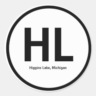 Higgins Lake Initialen Sticker