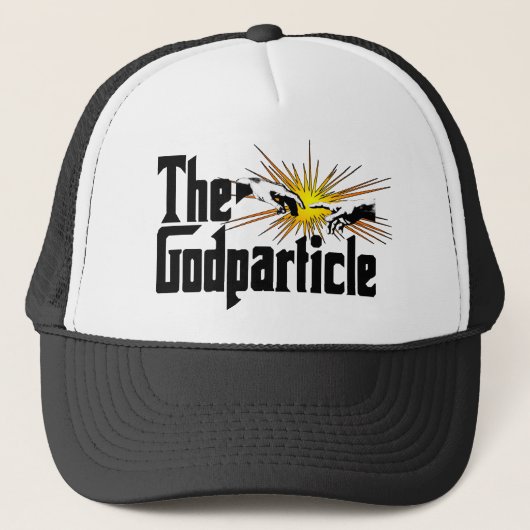 Higgs Boson The Godparticle - Funny Physics Nerd Trucker Pet (Voorkant)