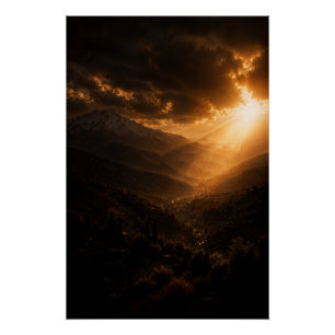 High Atlas Mountains Zonneburst Poster Perfect Poster