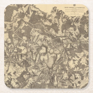 High Bridge en Virginia Vierkante Kartonnen Onderzetter