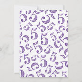 High Cinq cinquième anniversaire Invitation violet (Dos)