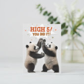 High Cinq Pandas Vous L'Avez Fait Carte Félicats (Debout devant)