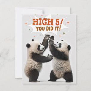 High Cinq Pandas Vous L'Avez Fait Carte Félicats