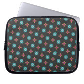 High-Contrast Black and Neon Geometric Laptop Case (Voorkant)
