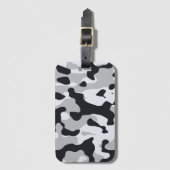 High contrast urban camouflage bagagelabel (Voorkant (verticaal))