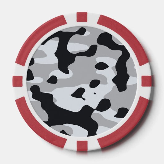 High contrast urban camouflage poker chips (Voorkant)