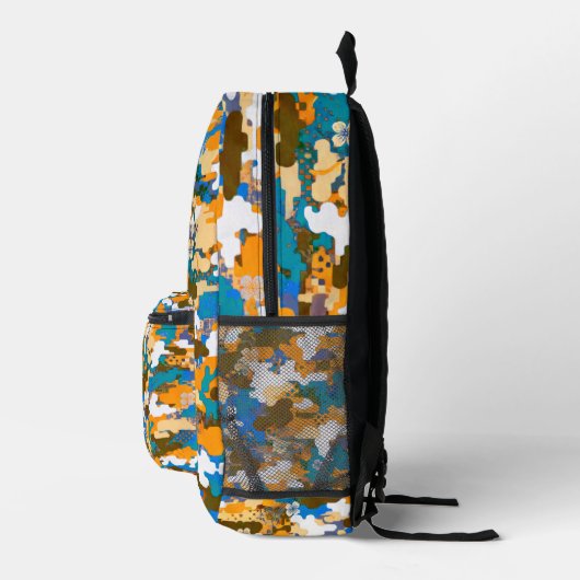 High-contrast Urban Digital Camouflage Pattern Bedrukte Rugzak (Rechts)