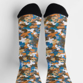 High-contrast Urban Digital Camouflage Pattern Sokken (Top)