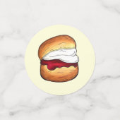 High Cream Tea Scone Jam UK British Bakery Food Confetti (Kleine voorkant)