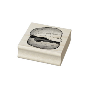 High Cream Tea Scone Jam UK British Bakery Food Rubberstempel