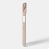 High-End Beige & Roze Goud Glitter Drip Case-Mate iPhone Case (Achterkant / Rechts)