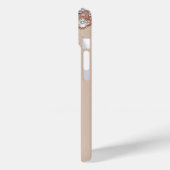 High-End Beige & Roze Goud Glitter Drip Case-Mate iPhone Case (Achterkant / Links)