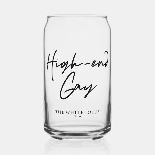 High-end gay - De witte lotus Blikvorm Glas