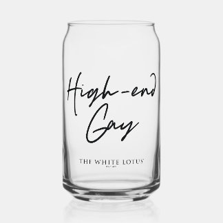 High-end gay - De witte lotus Blikvorm Glas