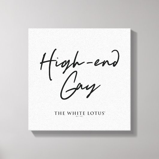 High-end gay - De witte lotus Canvas Afdruk (Voorkant)