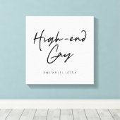 High-end gay - De witte lotus Canvas Afdruk (Insitu (Houten vloer))