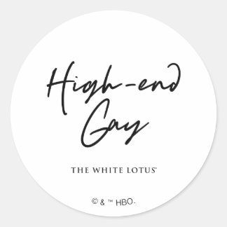 High-end gay - De witte lotus Ronde Sticker