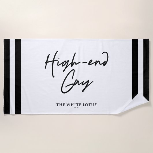 High-end gay - De witte lotus Strandlaken (Voorkant)