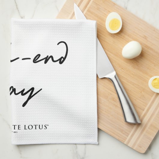 High-end gay - De witte lotus Theedoek (Quarter Fold)