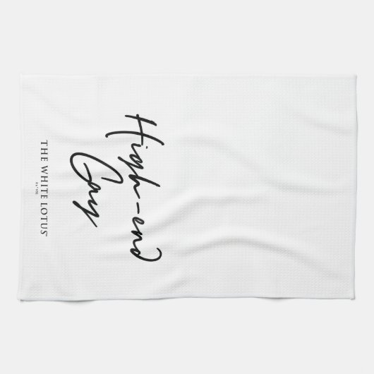 High-end gay - De witte lotus Theedoek (Horizontaal)