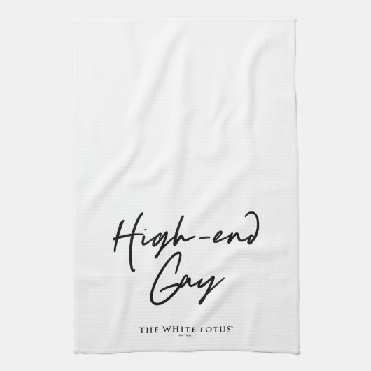 High-end gay - De witte lotus Theedoek (Verticaal)