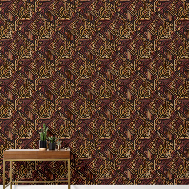 High End Textured African Regal Design Behang (Hal)