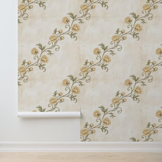 High End Textured Sepia Inspired Design Behang (Applicatie)