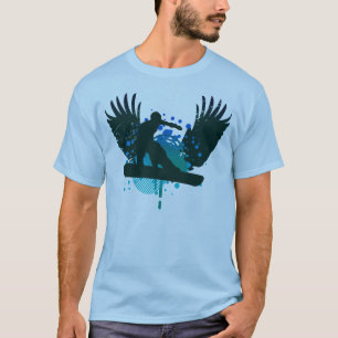 High-fi snowboarden. Oceaan vervagen w / blauwgroe T-shirt