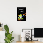 High Five Comical Frog Poster humoristique (Bureau à domicile)