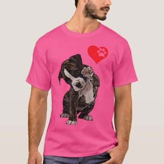 High Five Hart Bulldog Pup Ik Hou Van Boxer Honden T-shirt