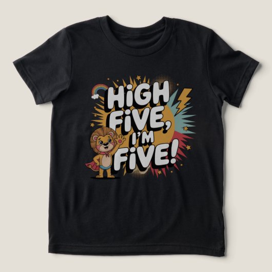 HIGH FIVE I'm Five - 5e verjaardag voor kinderen Tri-Blend Shirt (Design voorkant)