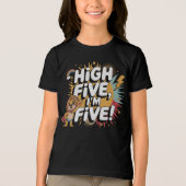 HIGH FIVE I'm Five - 5e verjaardag voor kinderen Tri-Blend Shirt (Voorkant)