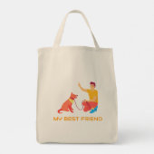 "High-Five met Bestie" Tote Bag (Achterkant)