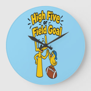 High Five of Field Goal Cartoon Kids Kleding Grote Klok
