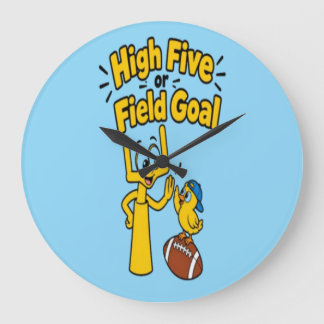High Five of Field Goal Cartoon Kids Kleding Grote Klok