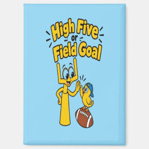 High Five of Field Goal Cartoon Kids Kleding Magneet