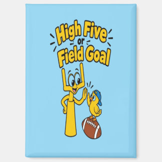 High Five of Field Goal Cartoon Kids Kleding Magneet